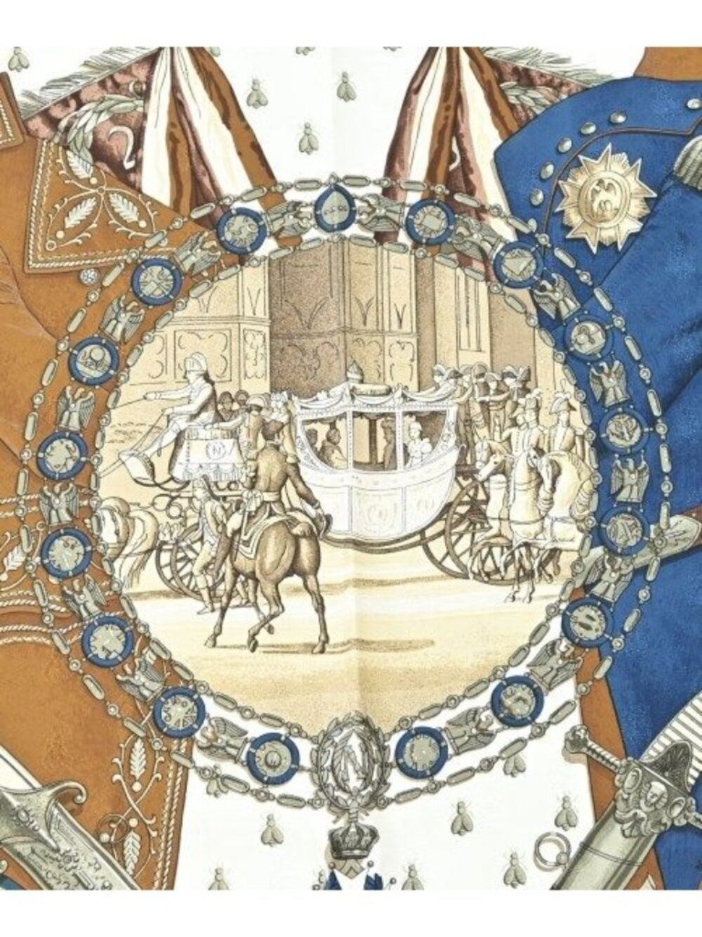 Hermes Bandana Scarf White - Picture 2 of 9